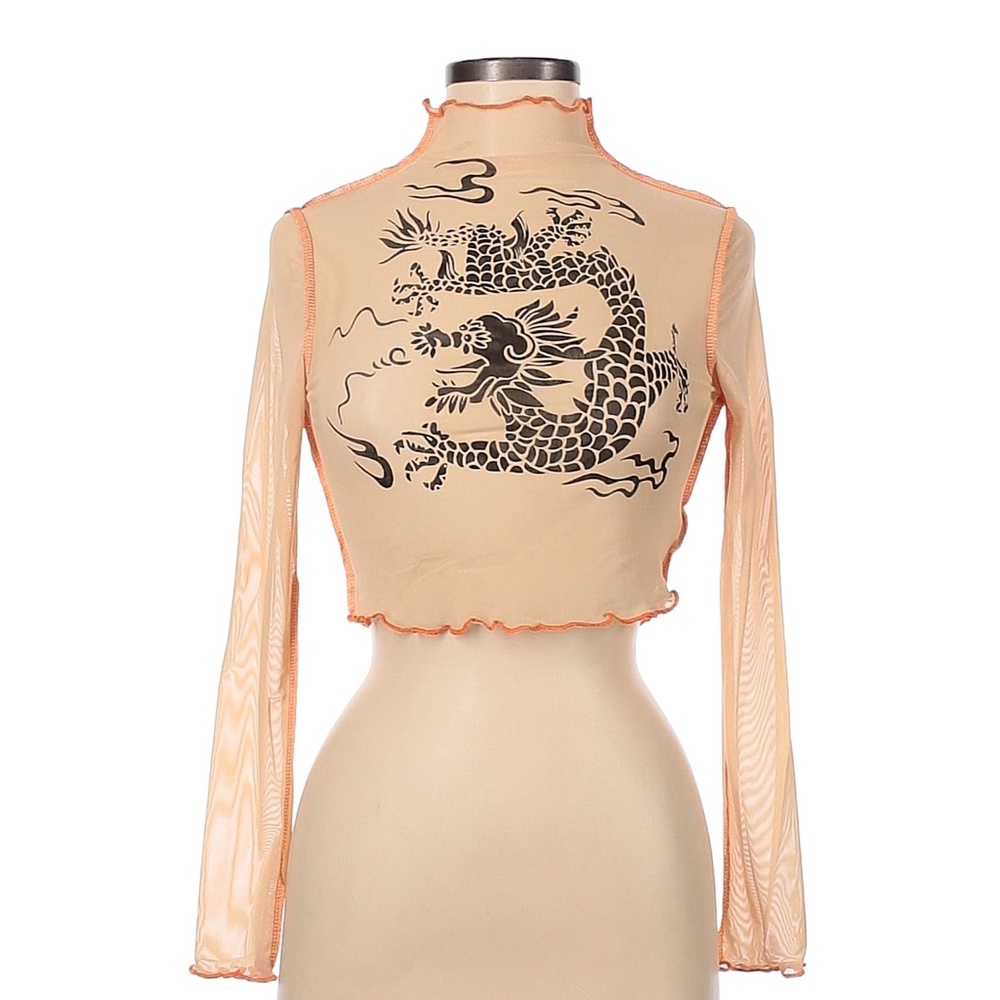 Vogue Mesh Printed Long Sleeves Top M or L Available - ‼️Order before May 30th